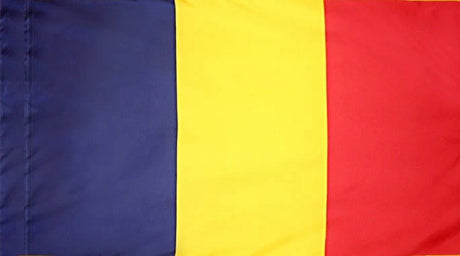 Chad Flag with Pole Sleeve - For Indoor Use