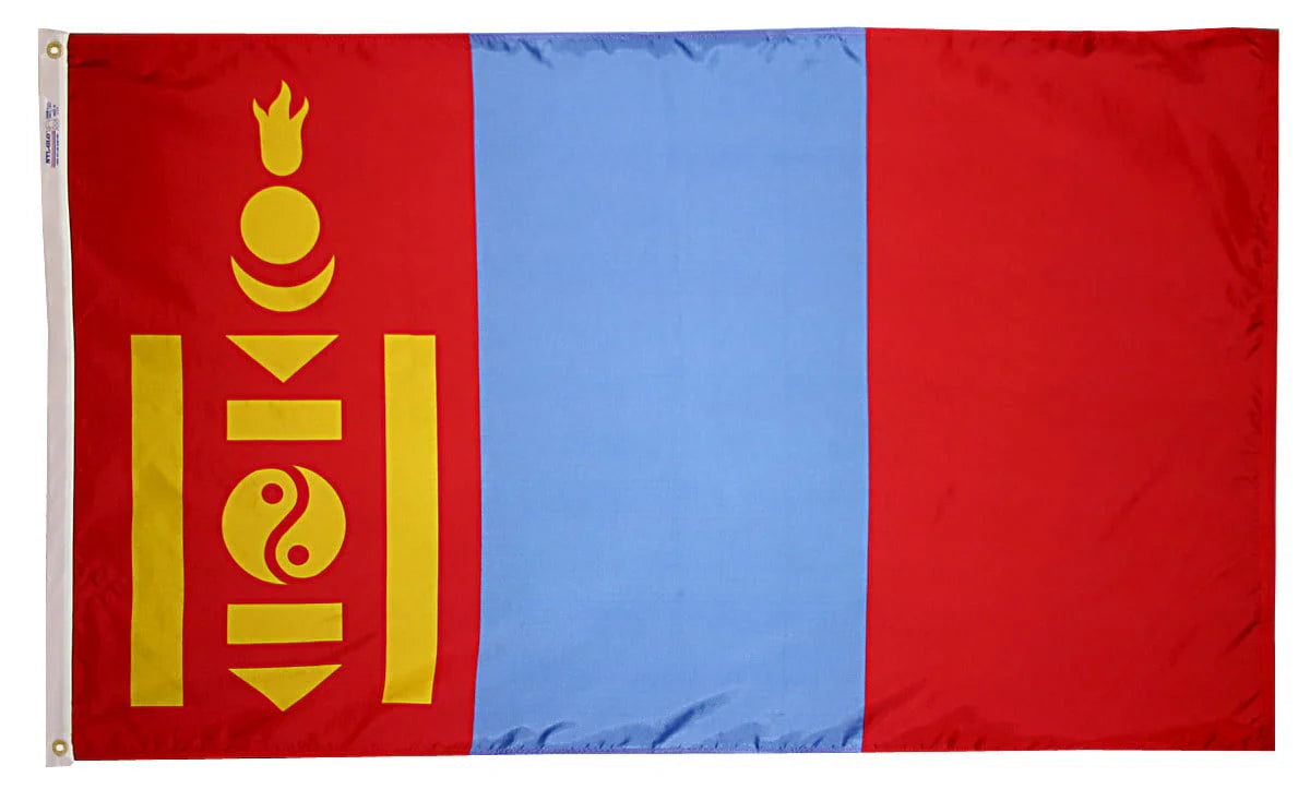 Mongolia Flag - For Outdoor Use