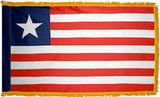 Liberia Flag with Fringe - For Indoor Use