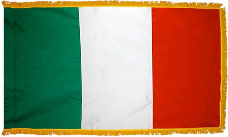 Italy Flag with Fringe - For Indoor Use