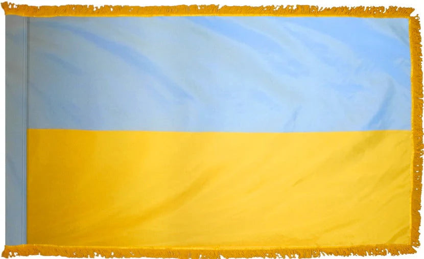 Ukraine Flag with Fringe - For Indoor Use