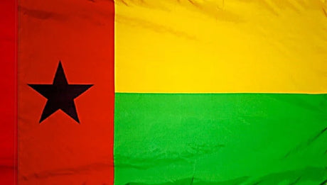 Guinea-Bissau Flag with Pole Sleeve - For Indoor Use