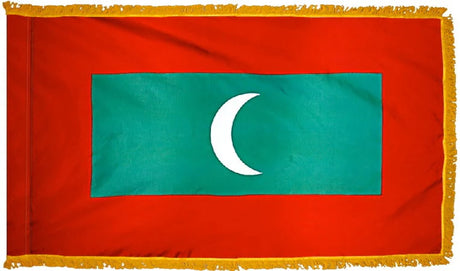 Maldives Flag with Fringe - For Indoor Use