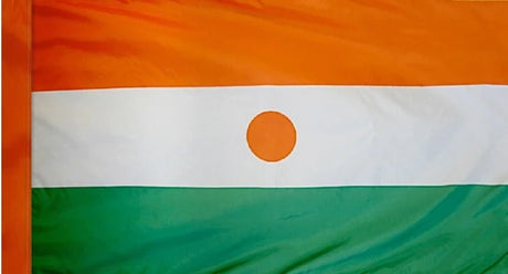 Niger Flag with Pole Sleeve - For Indoor Use