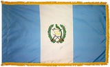 Guatemala Flag with Fringe - For Indoor Use