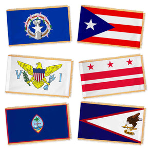 Collection of 6 US Territories with fringe