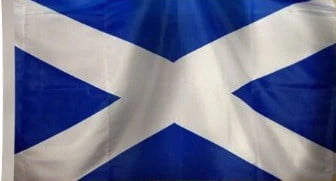 Scotland St. Andrew Cross Flag with Pole Sleeve - For Indoor Use