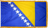 Bosnia-Herzegovina Flag with Fringe - For Indoor Use