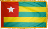 Togo Flag with Fringe - For Indoor Use