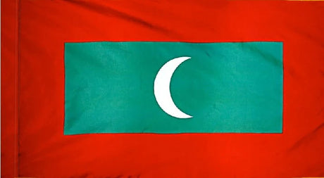 Maldives Flag with Pole Sleeve - For Indoor Use
