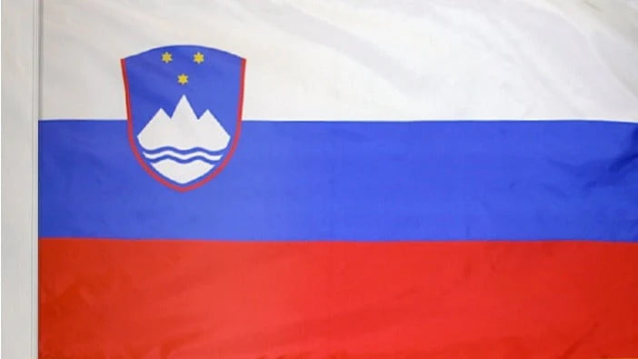 Slovenia Flag with Pole Sleeve - For Indoor Use