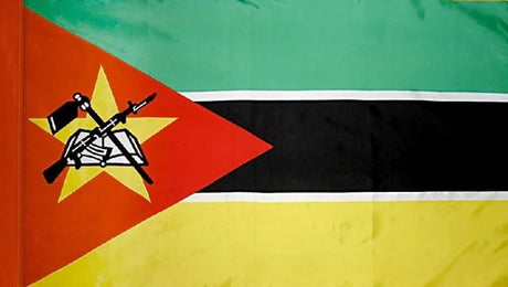 Mozambique Flag with Pole Sleeve - For Indoor Use