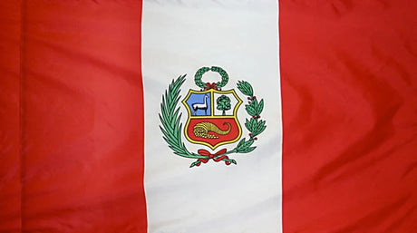 Peru Flag with Pole Sleeve - For Indoor Use