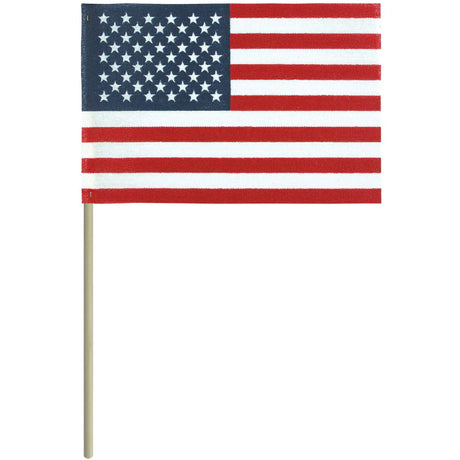 Hand Held American Flag - Unhemmed