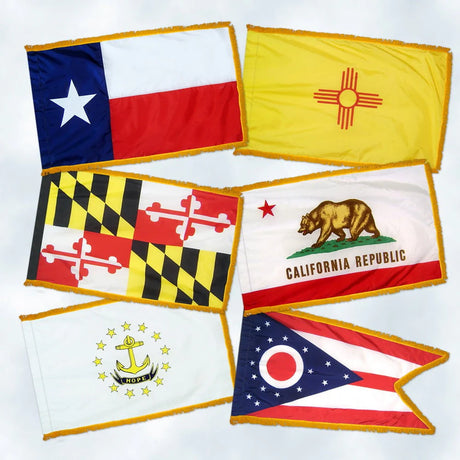 Set of All 50 State Flags with Fringe - For Indoor Use