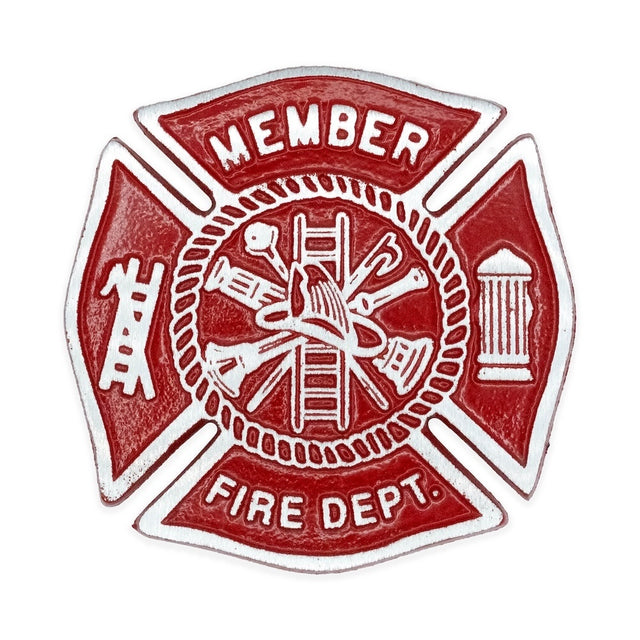 Aluminum Fire Department grave marker