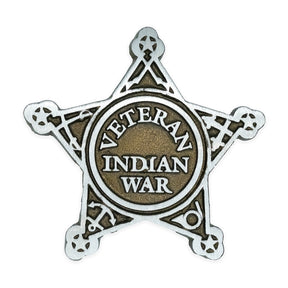 Aluminum Indian War Veteran grave marker