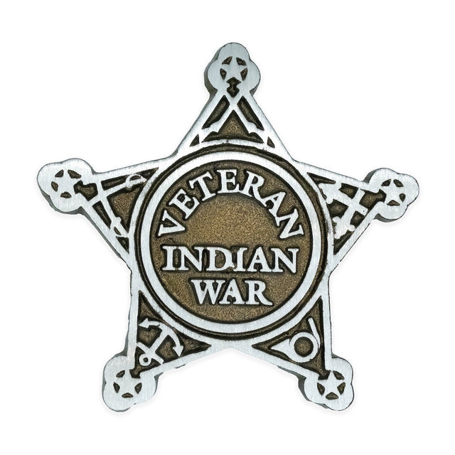 Aluminum Indian War Veteran grave marker