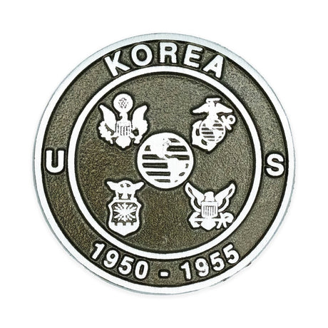 Aluminum Korean War grave marker