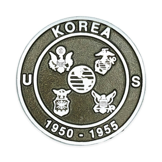 Aluminum Korean War grave marker
