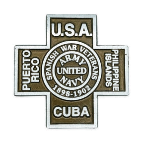 Aluminum Spanish War Veteran grave marker