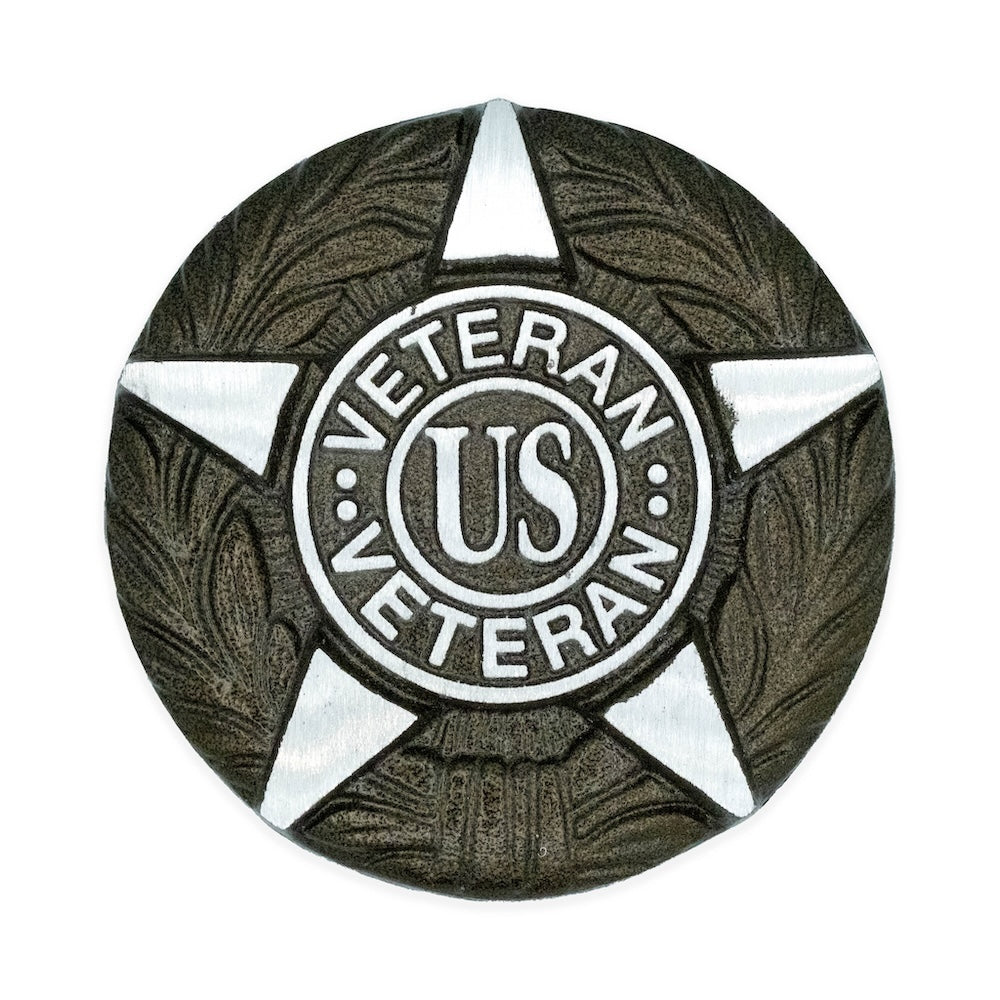 Aluminum US Veteran grave marker