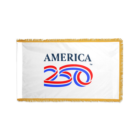 Official America250™ Nylon Indoor Fringed Flag