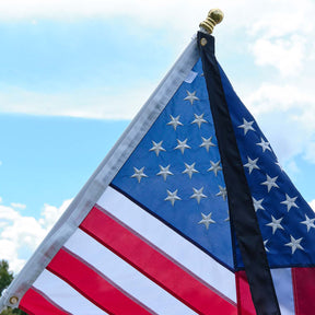 American Flag With Mourning Streamer (for Half-Staff)