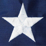 Betsy Ross 1776-2026 embroidered nylon flag star close up