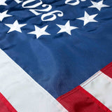 Betsy Ross 1776-2026 embroidered nylon flag stars and stripes