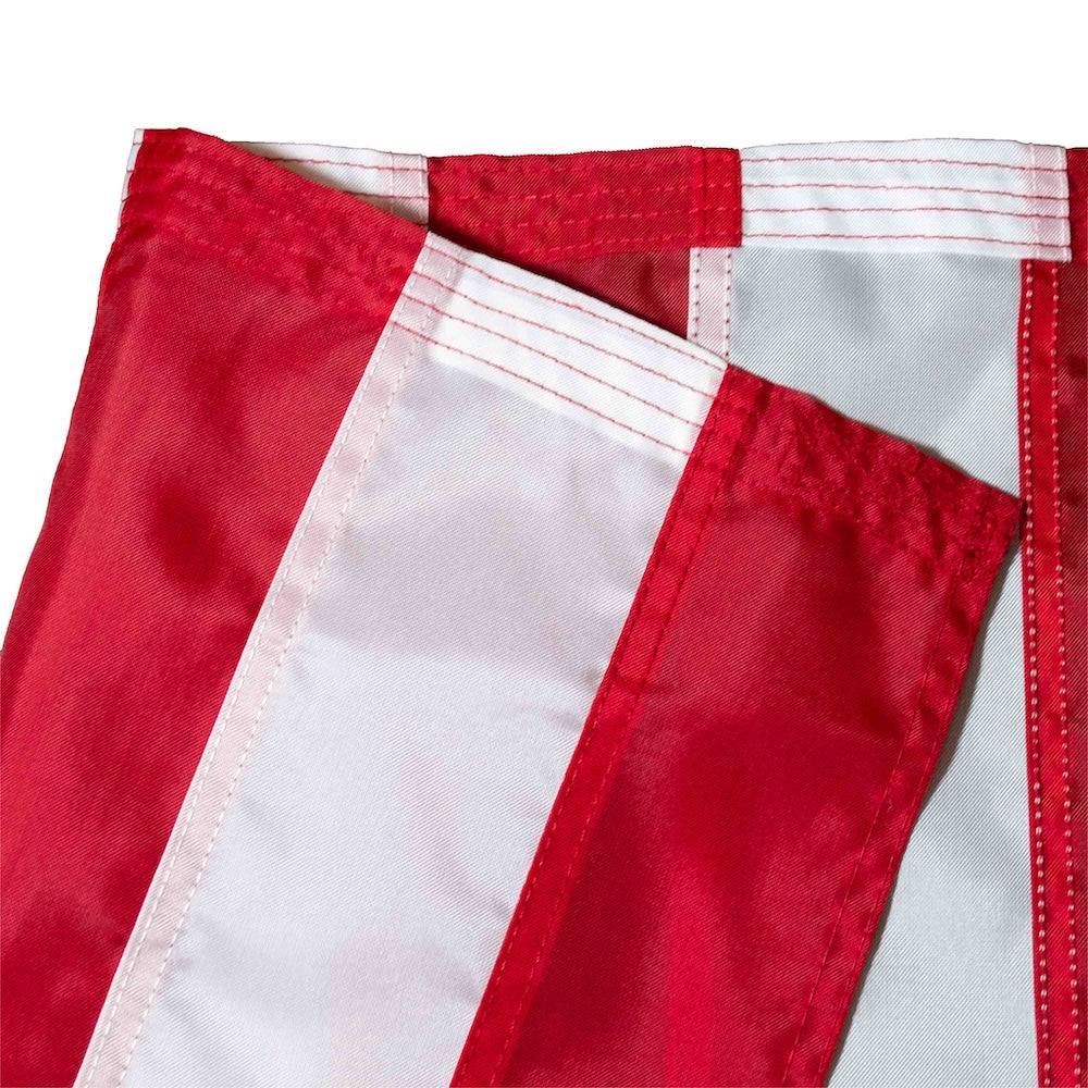 Betsy Ross 1776-2026 embroidered nylon flag fly end