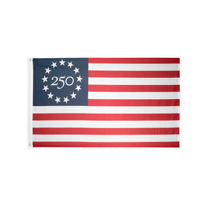 Betsy Ross 250 poly cotton flag with heading and grommets