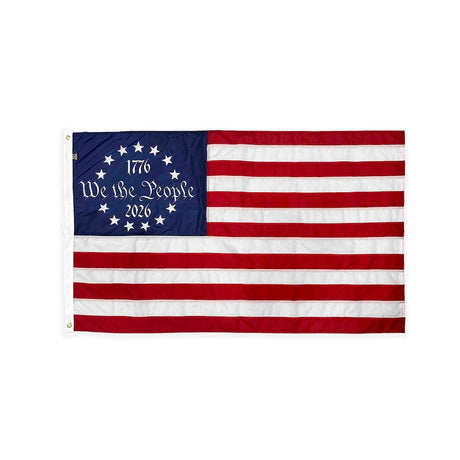 Nylon Betsy Ross 1776 to 2026 We The People printed flag