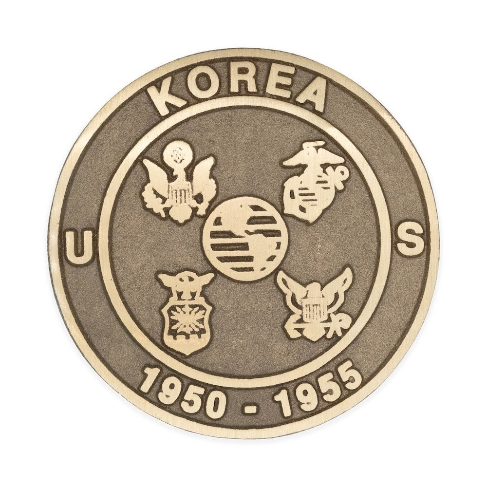 Bronze Korean War grave marker