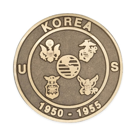 Bronze Korean War grave marker
