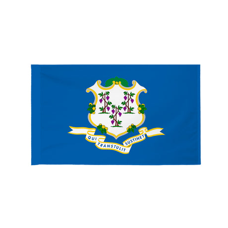 Connecticut state flag with pole sleeve