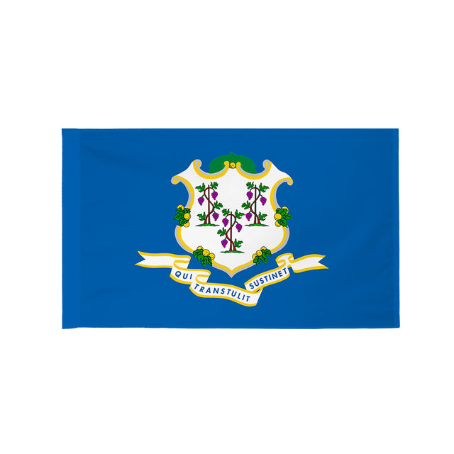 Connecticut state flag with pole sleeve