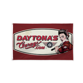 Daytona's Garage nylon flag