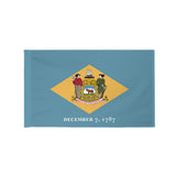 Delaware state flag with pole sleeve