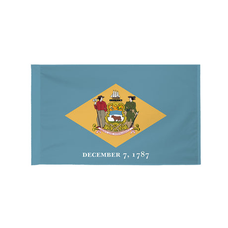 Delaware state flag with pole sleeve