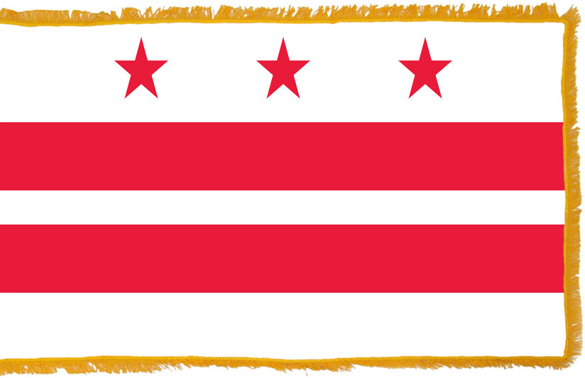 District of Columbia State Flag Set - Deluxe Oak Flagpole