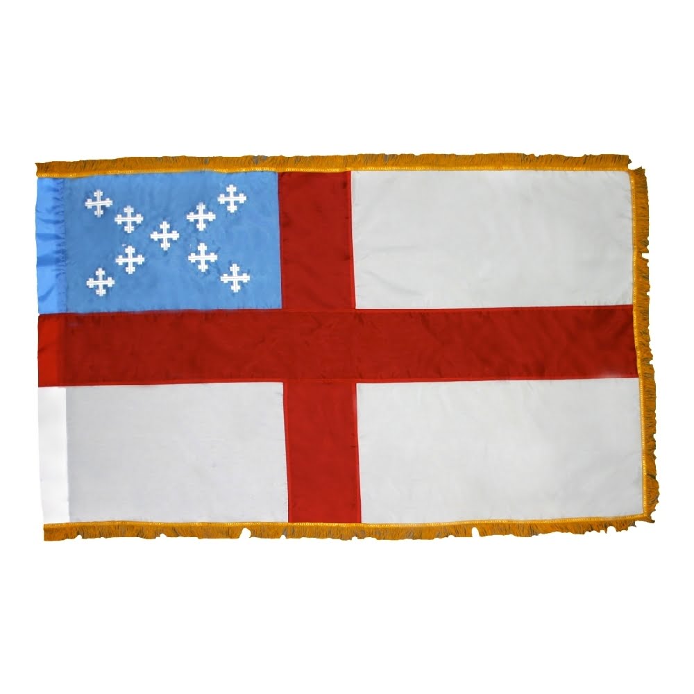 Episcopal Flag with Fringe - For Indoor Use