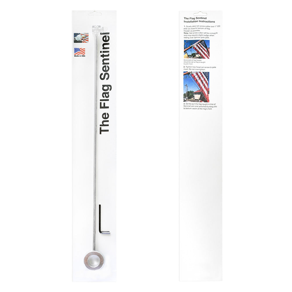 A flag stabilizer rod in packaging