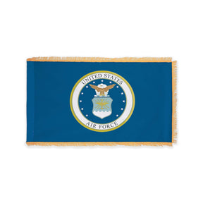 Nylon Air Force civilian flag with pole sleeve and fringe