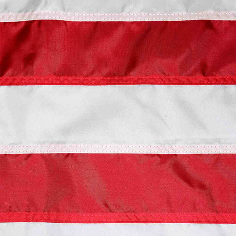 Indoor Fringed American flag sewn stripes
