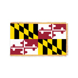 Maryland state flag with pole sleeve and fringe