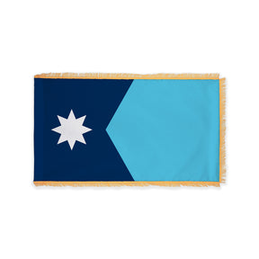 Minnesota 2024 state flag with pole sleeve and fringe
