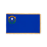 Nevada state flag with pole sleeve and fringe