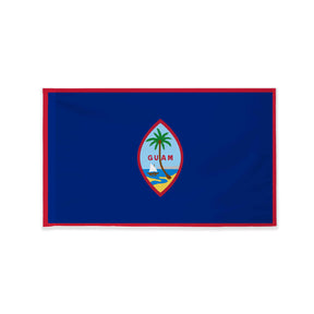Guam flag with pole sleeve