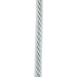 Silver halyard rope cut to length for flagpoles, durable outdoor-grade cord for raising and lowering flags.
